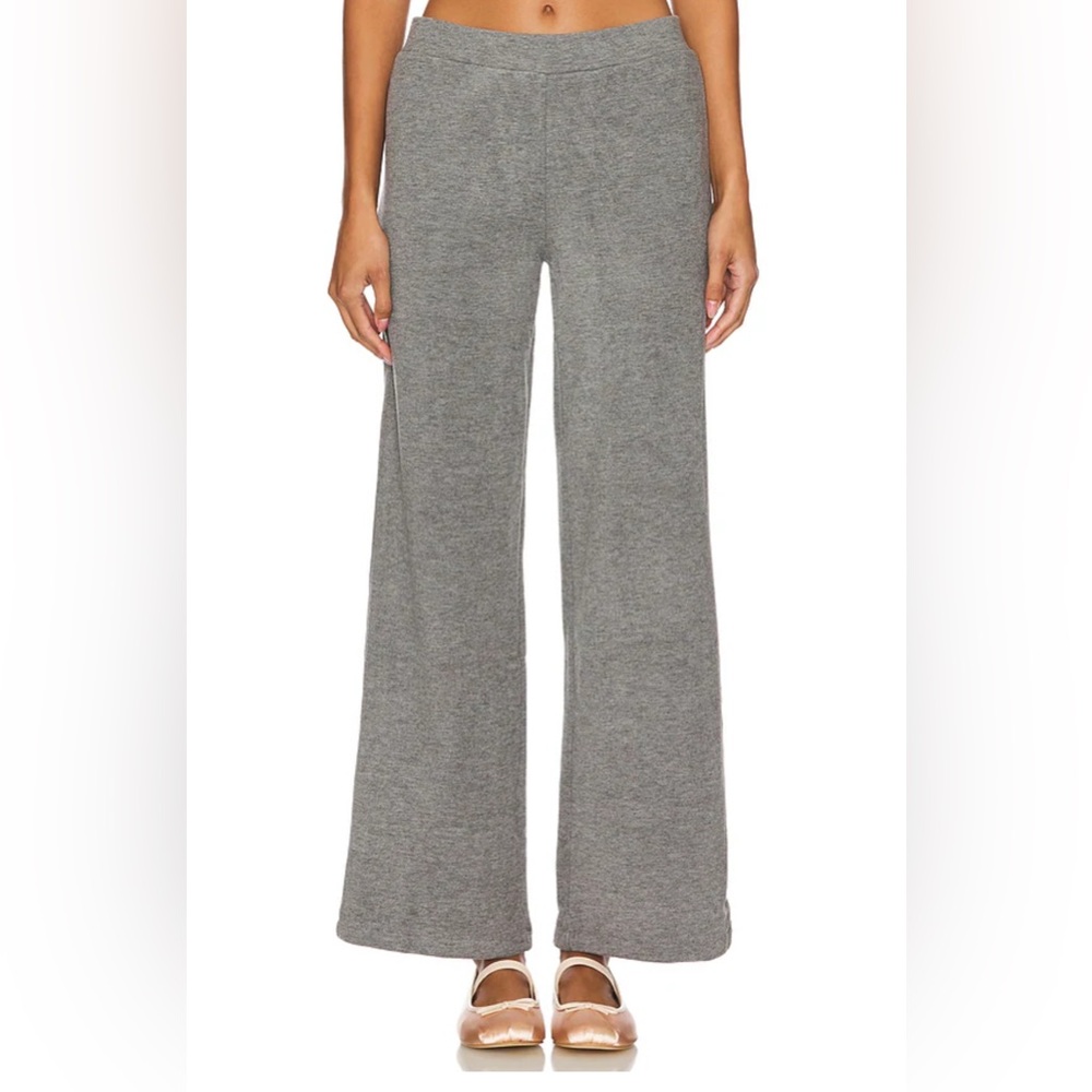 Revolve Bobi Wide Leg Pant in Charcoal